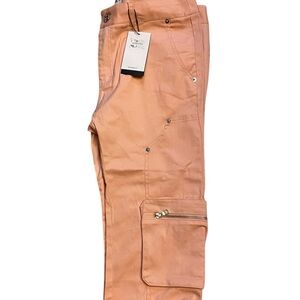 🆕 GENUINE Mens Edgy Stack Fit Twill pants with cargo zipper pockets